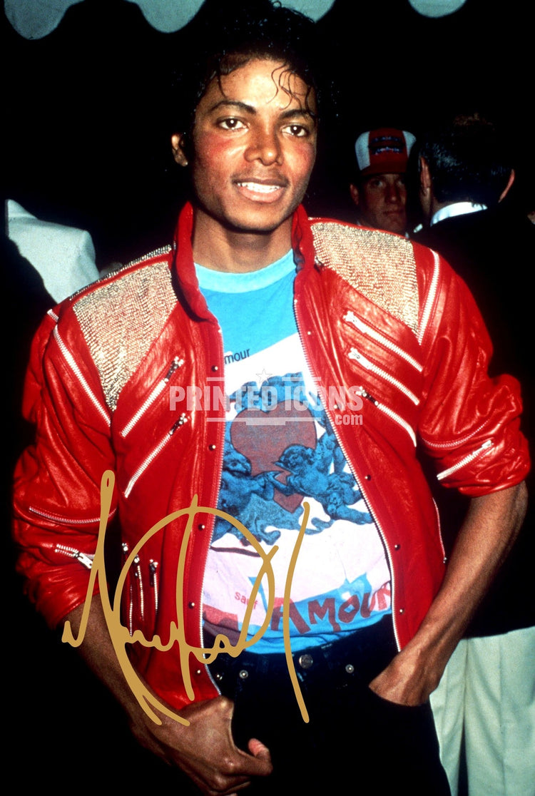Michael Jackson Thriller autograph print signed-style music memorabilia