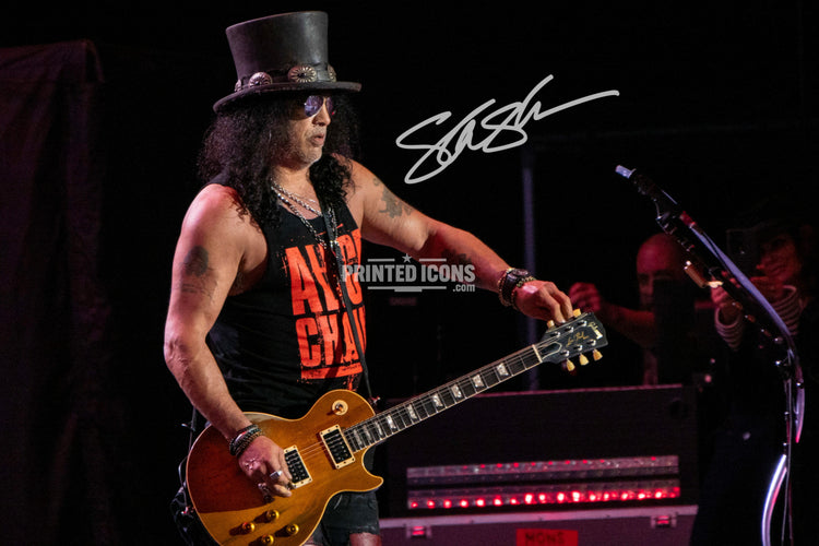 Slash Guns N' Roses autograph print signed-style guitarist memorabilia