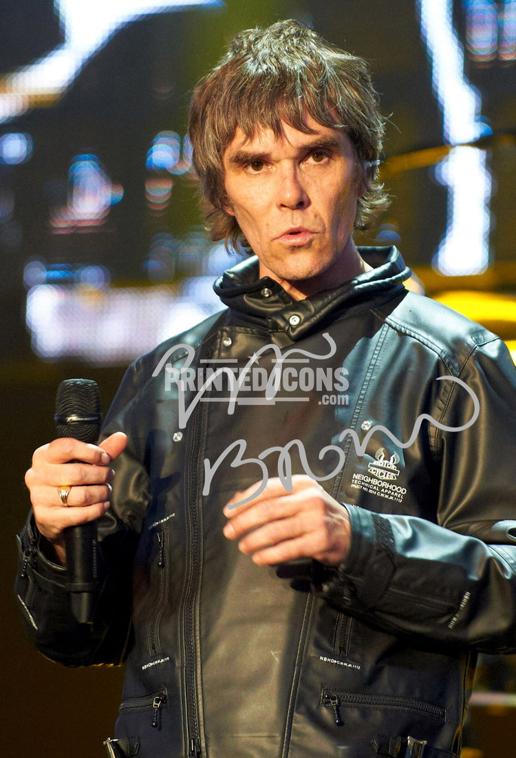Ian Brown Stone Roses autograph print signed-style music memorabilia