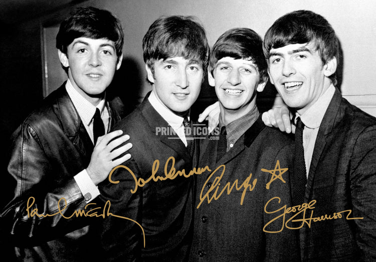 The Beatles signed memorabilia print with John Lennon Paul McCartney George Harrison and Ringo Starr