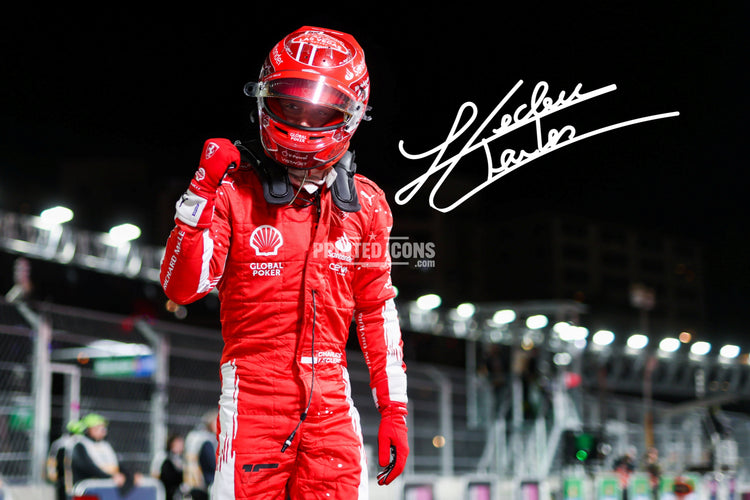 Charles Leclerc Ferrari F1 signed memorabilia and autograph photo print