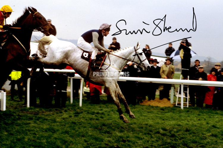 Simon Sherwood and Desert Orchid signed horse racing photo print
