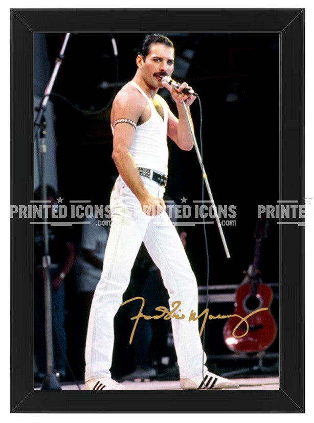 Freddie Mercury Signed Print Photo Queen Autograph