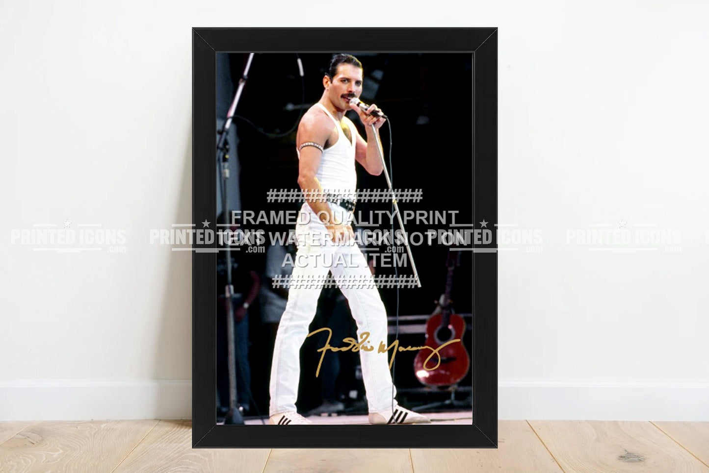 Freddie Mercury Signed Print Photo Queen Autograph