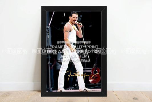 Freddie Mercury Signed Print Photo Queen Autograph