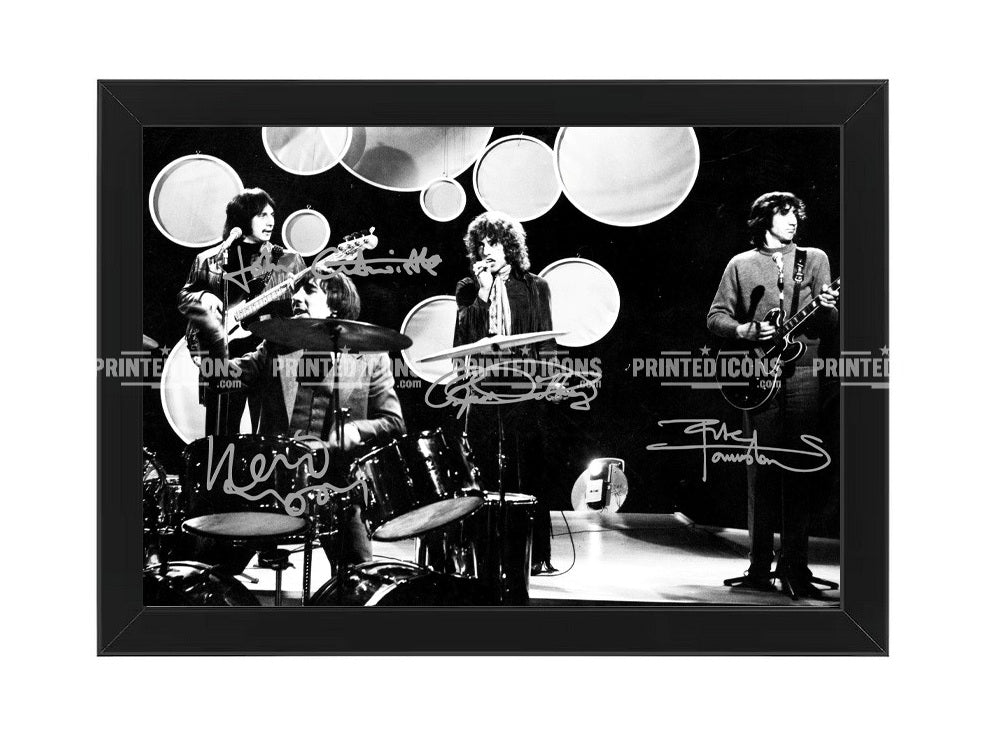 The Who live signed concert print with reproduced autographs