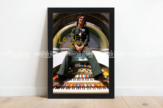 Signed (printed photo) of Keith Moon from The Who. A printed autograph taken from a genuine, certified (certificate of authenticity) autograph. A stunning signature. The print is available in a range of sizes with various framing options available. 