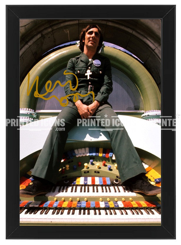 Signed (printed photo) of Keith Moon from The Who. A printed autograph taken from a genuine, certified (certificate of authenticity) autograph. A stunning signature. The print is available in a range of sizes with various framing options available. 