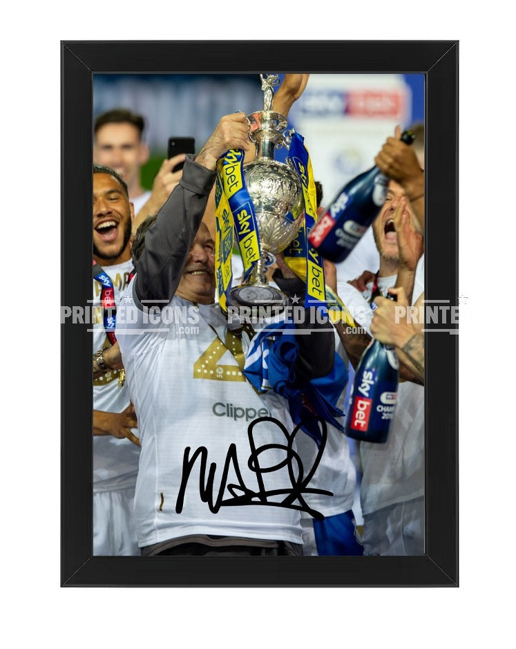 Framed Marcelo Bielsa Leeds United 2020 champions signed photo print