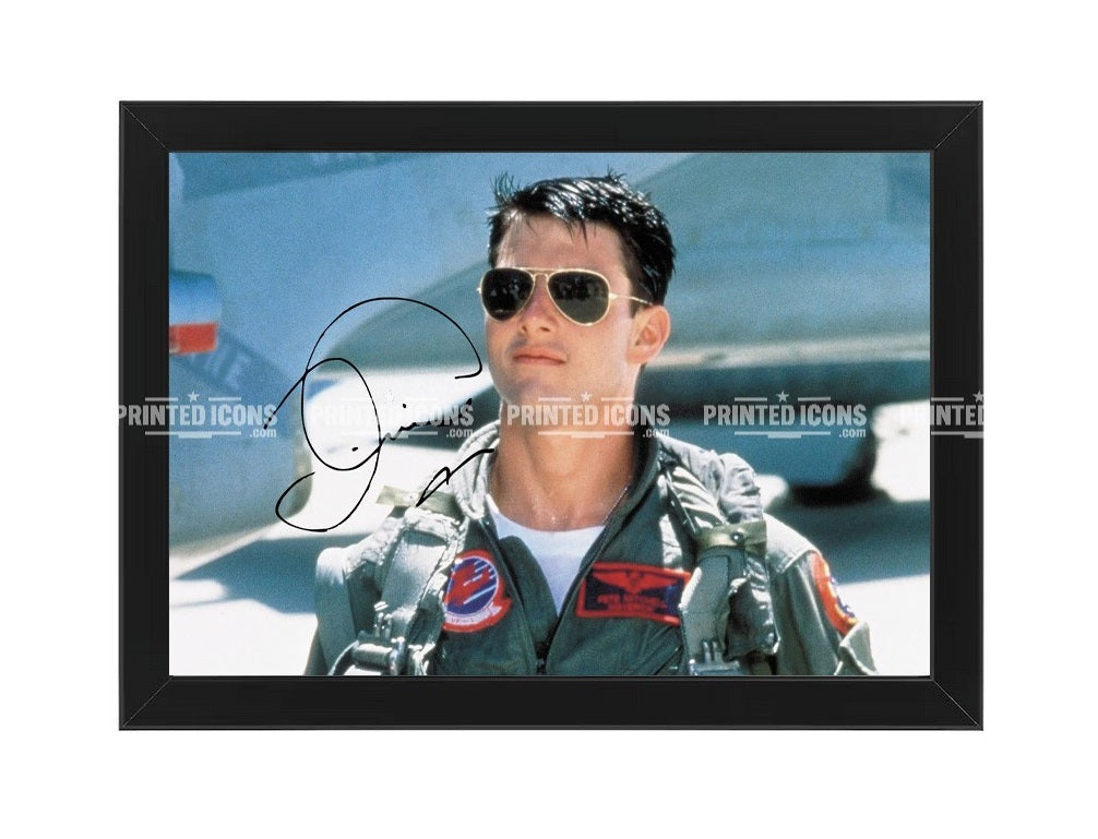 Tom Cruise Top Gun Maverick signed photo print with printed autograph
