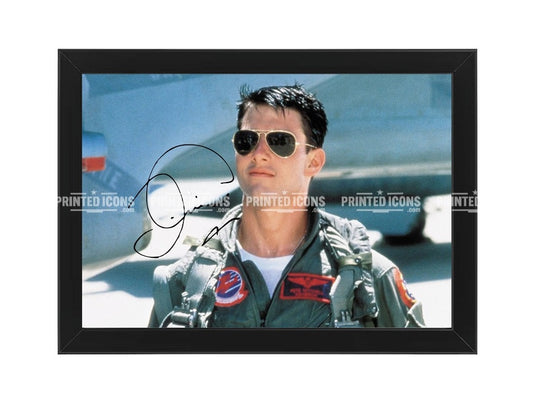 Tom Cruise Top Gun Maverick signed photo print with printed autograph