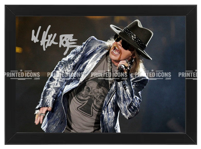 Axl Rose Signed Guns n' Roses Printed Photo Autograph