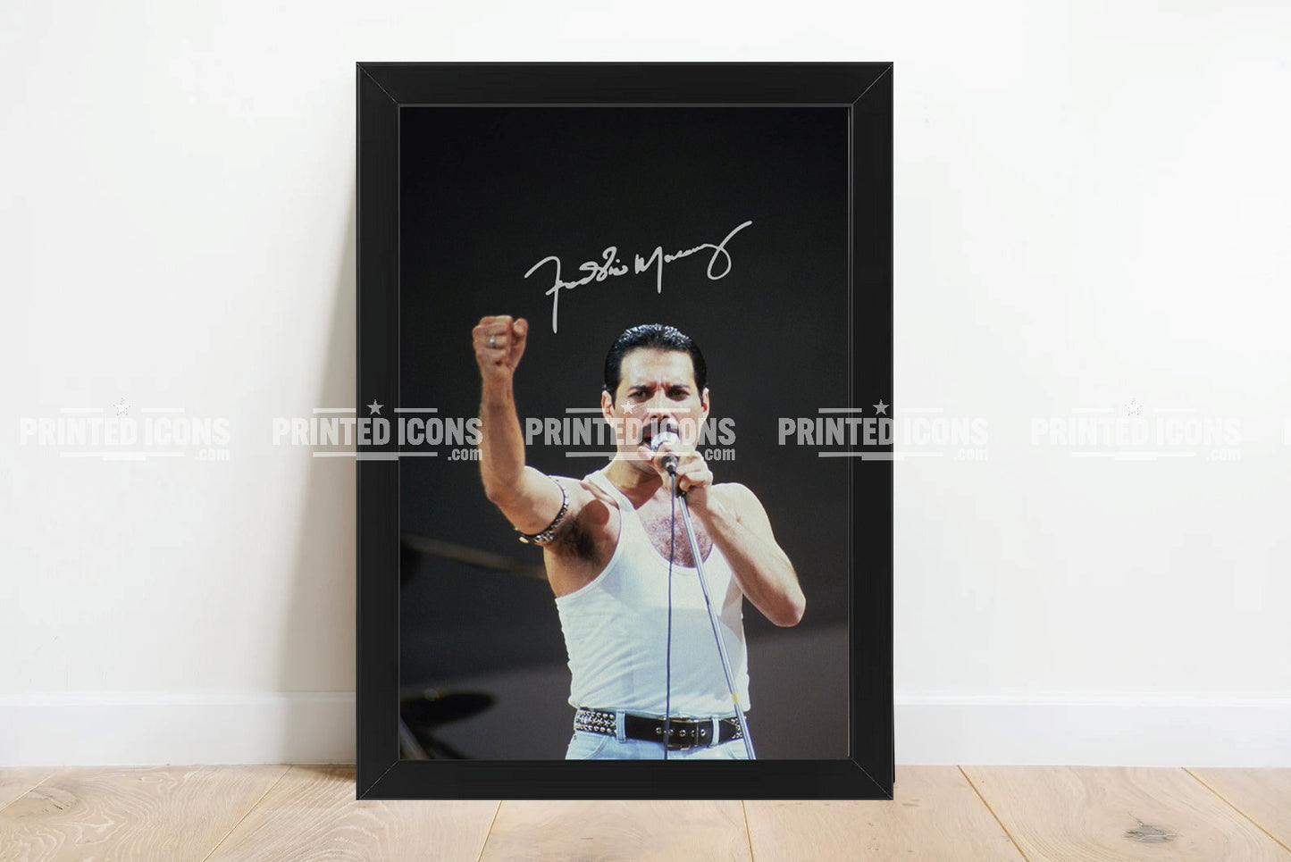 Freddie Mercury Signed Print Photo Queen Autograph Live Aid