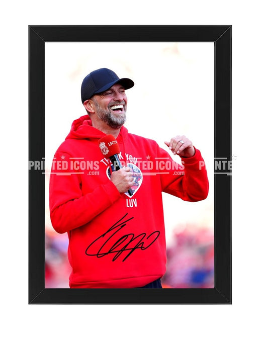 Jurgen Klopp signed photo print Liverpool football memorabilia gift