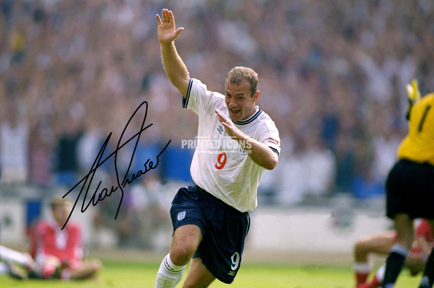 Alan Shearer England Signed Photo Print (printed autograph) Newcastle United (Copy)