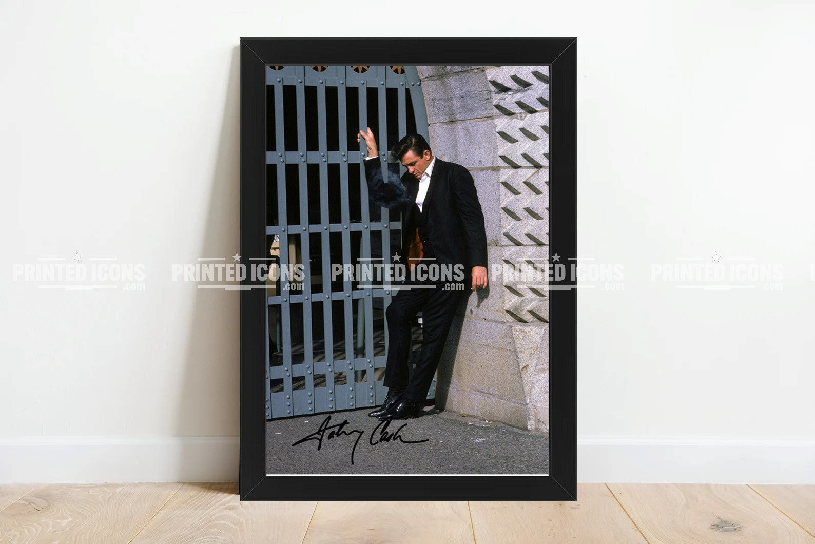 A stunning printed photo featuring the printed autographs of Johnny Cash. Framing Available. A great gift for any Johnny Cash fan.