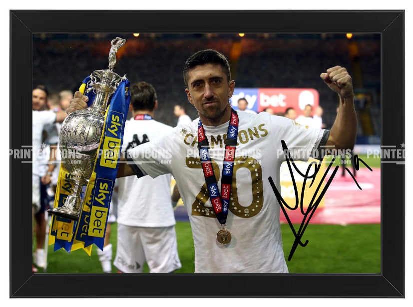 Pablo Hernandez Signed Print Photo Leeds United 2019-20 Trophy Autograph