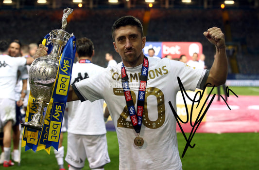 Pablo Hernandez Signed Print Photo Leeds United 2019-20 Trophy Autograph