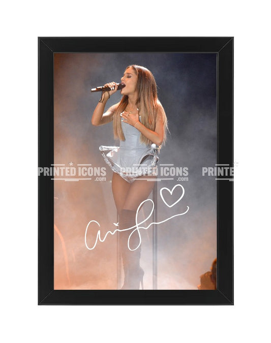 Ariana Grande signed concert photo print with printed autograph