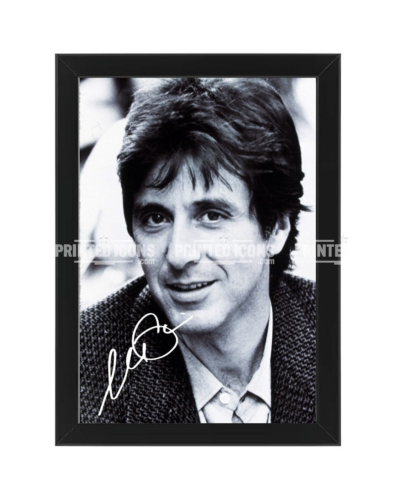 Al Pacino black and white signed photo print with reproduced autograph