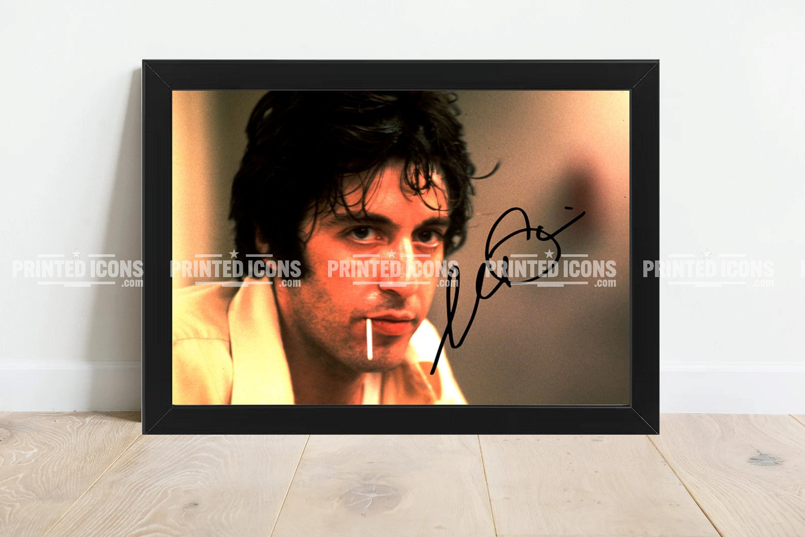 Al Pacino signed photo print displayed as movie wall art