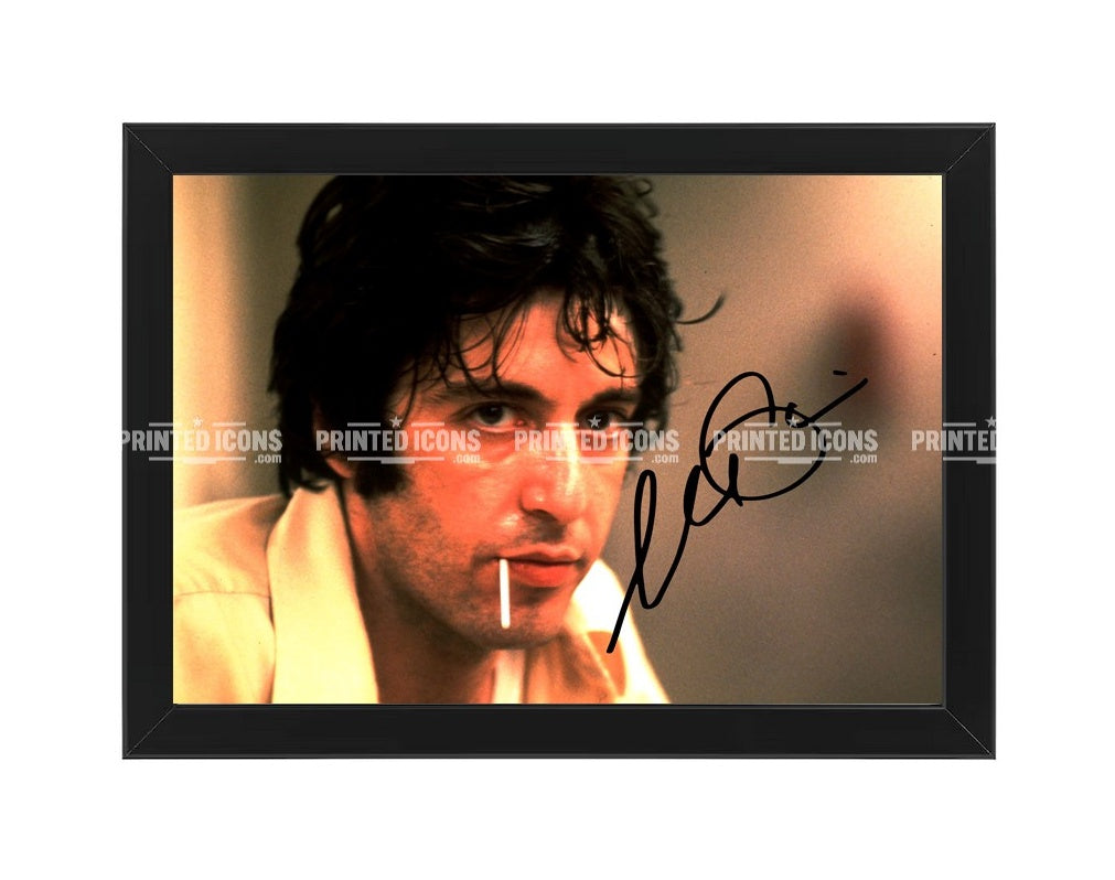 Al Pacino signed photo landscape print with reproduced autograph