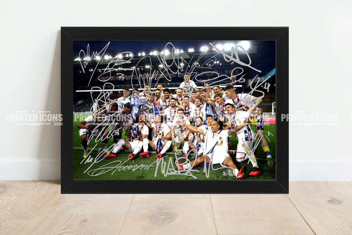 Leeds United Champions memorabilia framed team signed print