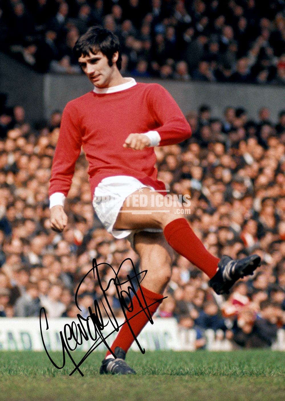 George Best signed photo print Manchester United memorabilia
