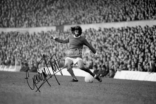 George Best signed print Manchester United football memorabilia