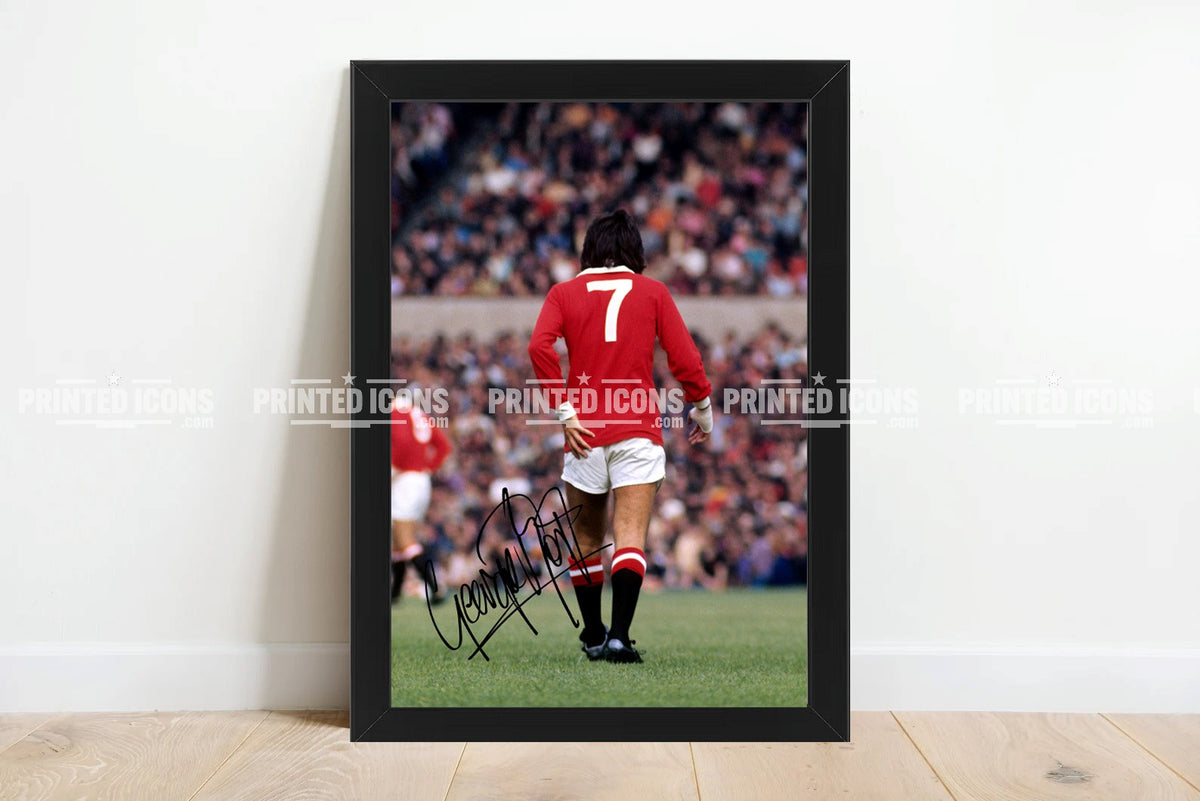 George Best signed print Manchester United football memorabilia wall art