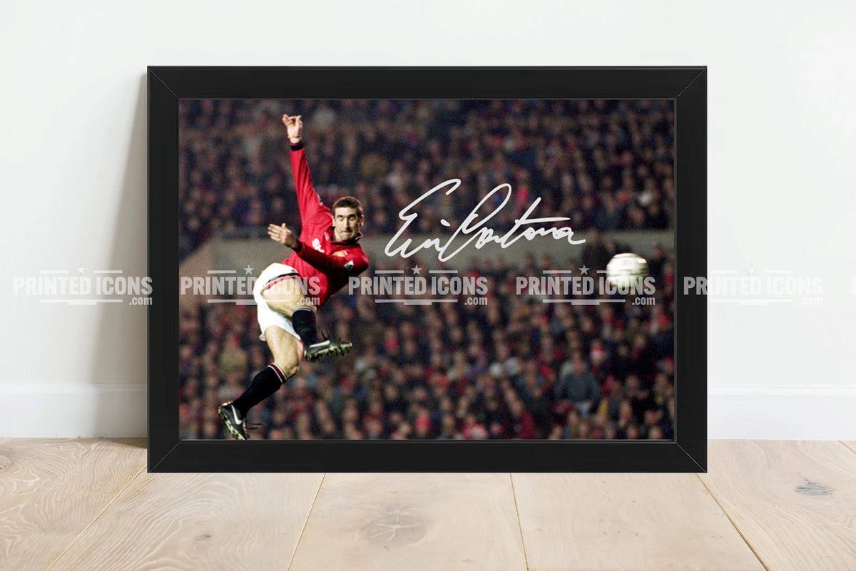 Eric Cantona signed print Manchester United football memorabilia wall art