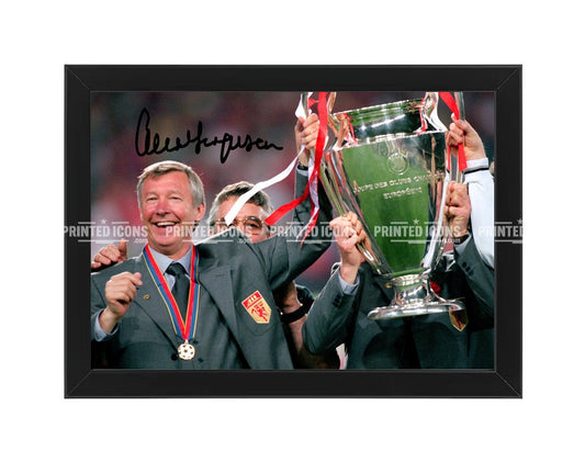 Framed Sir Alex Ferguson European Cup Manchester United print