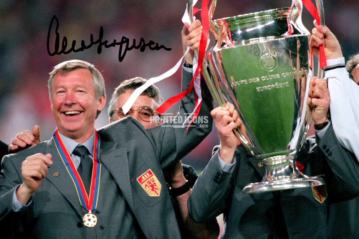Sir Alex Ferguson 1999 Champions League signed photo print