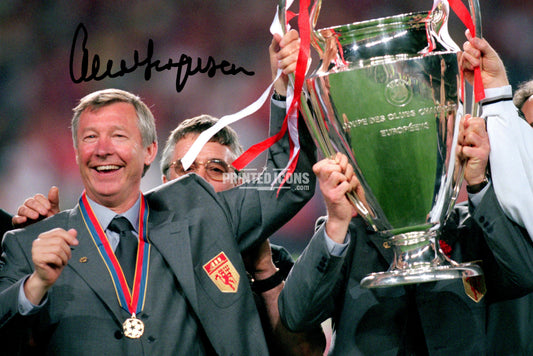 Sir Alex Ferguson 1999 Champions League signed photo print
