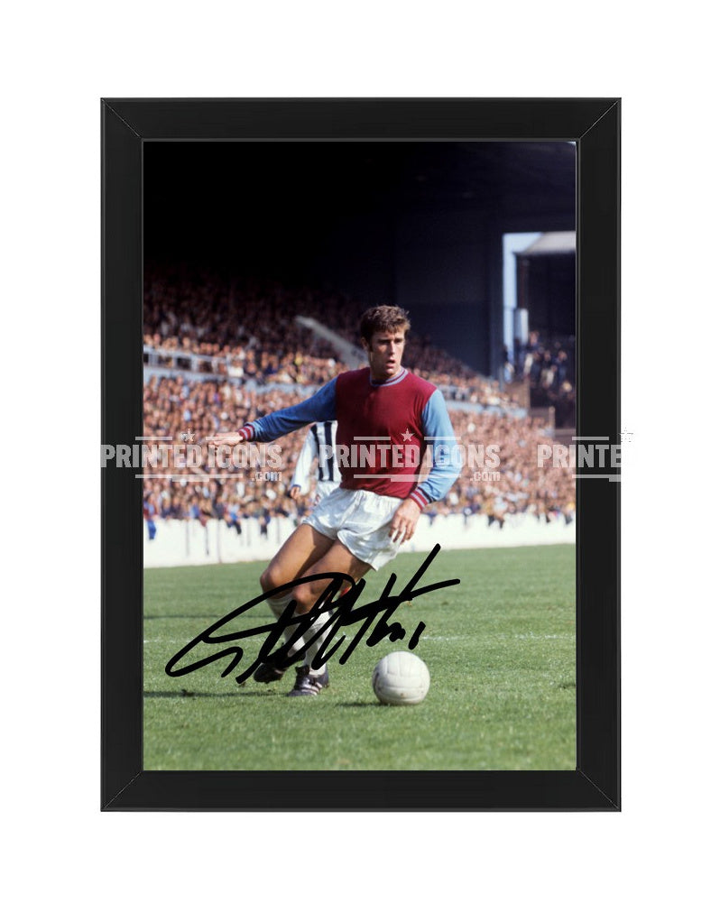 Geoff Hurst signed photo print West Ham United framed football memorabilia