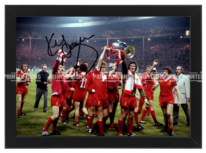 Liverpool 1978 European Cup winners Kenny Dalglish autograph framed football memorabilia print