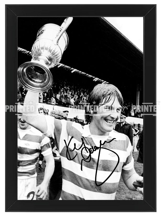 Kenny Dalglish autograph Celtic Scottish Cup winners framed football memorabilia print