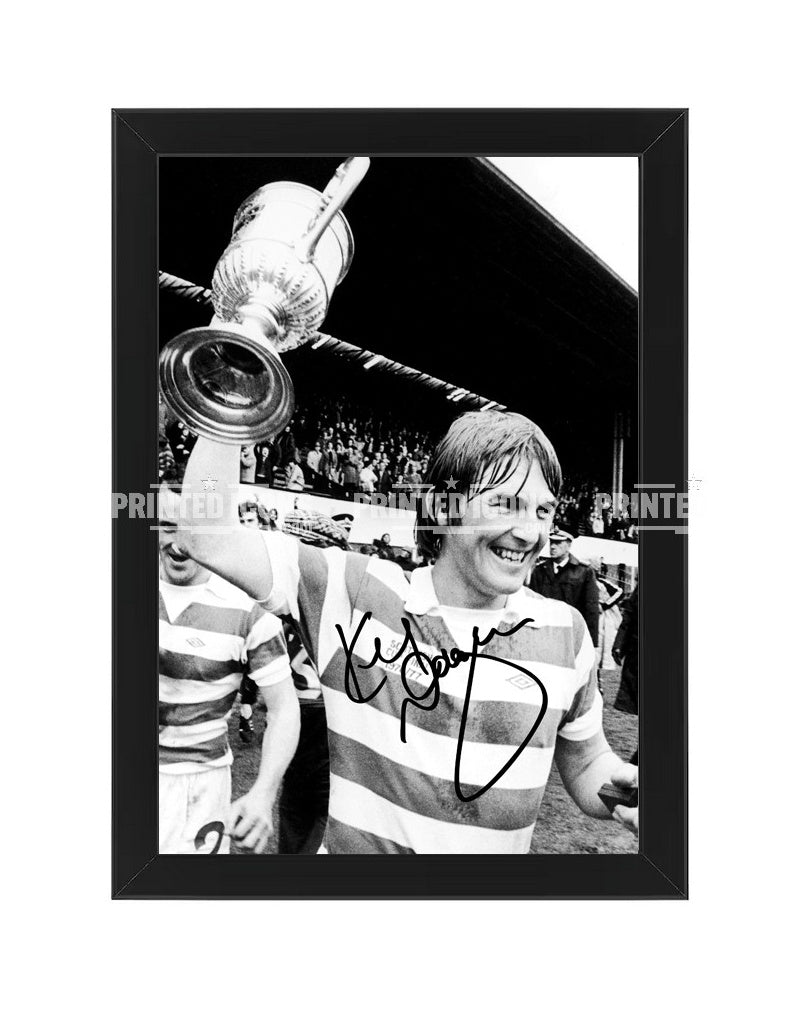 Kenny Dalglish Celtic FC 1977 Scottish Cup signed photo print in black frame