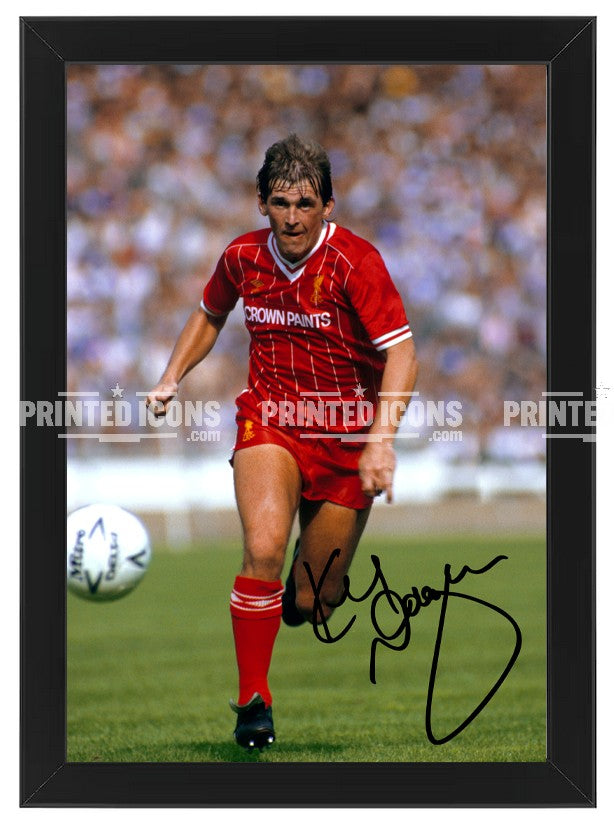 Kenny Dalglish Liverpool FC Crown Paints signed photo print in black frame