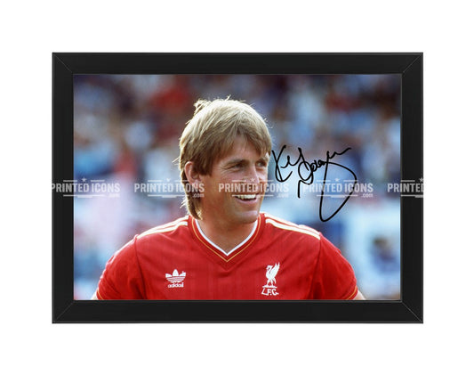 Kenny Dalglish retro Liverpool FC signed portrait photograph framed