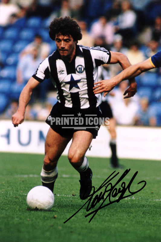 Kevin Keegan Newcastle United action photograph with printed signature