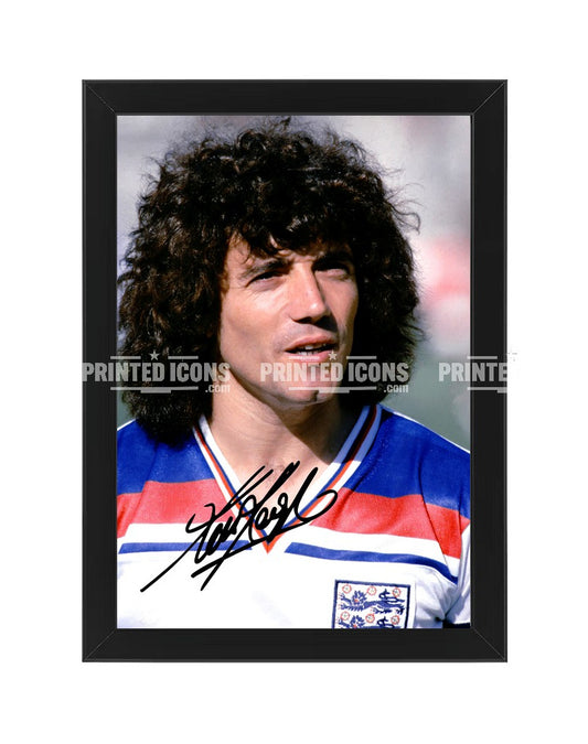 Framed Kevin Keegan England football autograph memorabilia