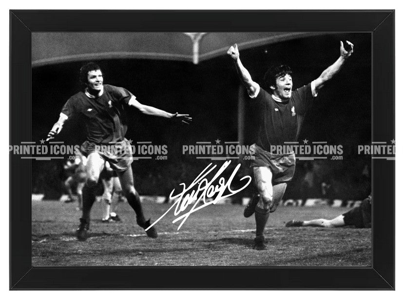 Kevin Keegan Liverpool goal celebration signed photo print in black frame