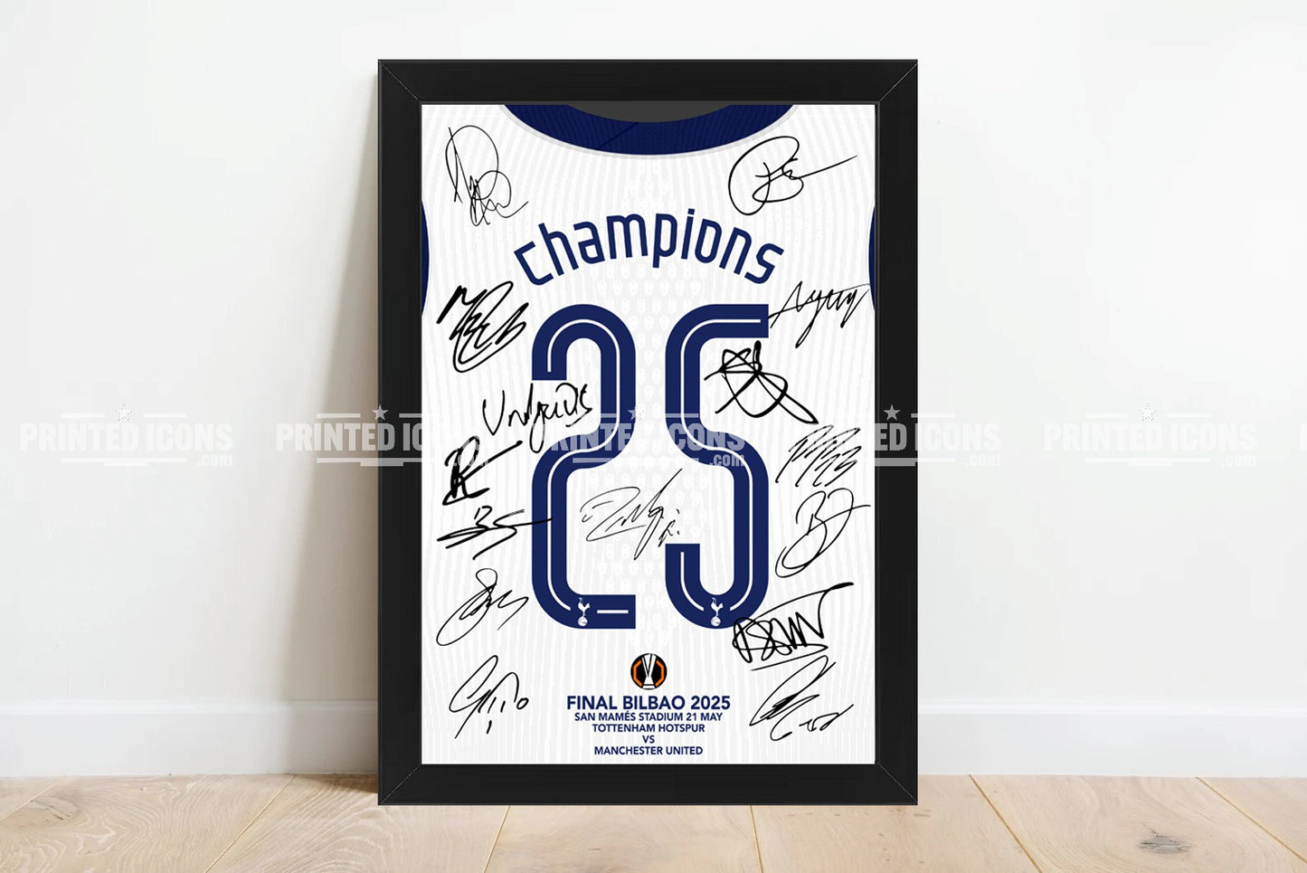 2025 Europa League Champions Tottenham Hotspur Multi Signed Print Photo Europa Cup Spurs