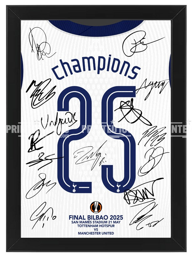 2025 Europa League Champions Tottenham Hotspur Multi Signed Print Photo Europa Cup Spurs