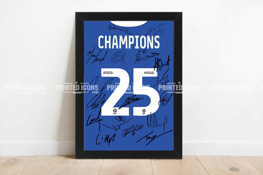 2025 Champions Birmingham City Multi Signed Print Photo Autograph