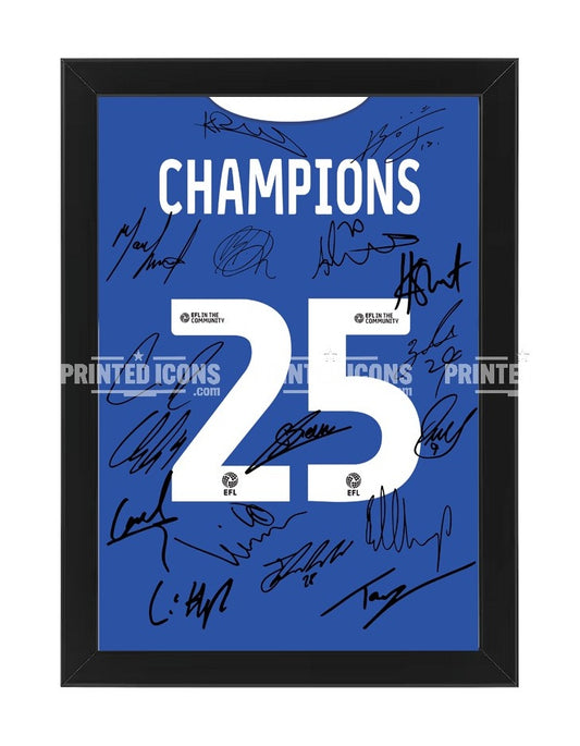 Birmingham City 2025 League One Champions multi autograph print