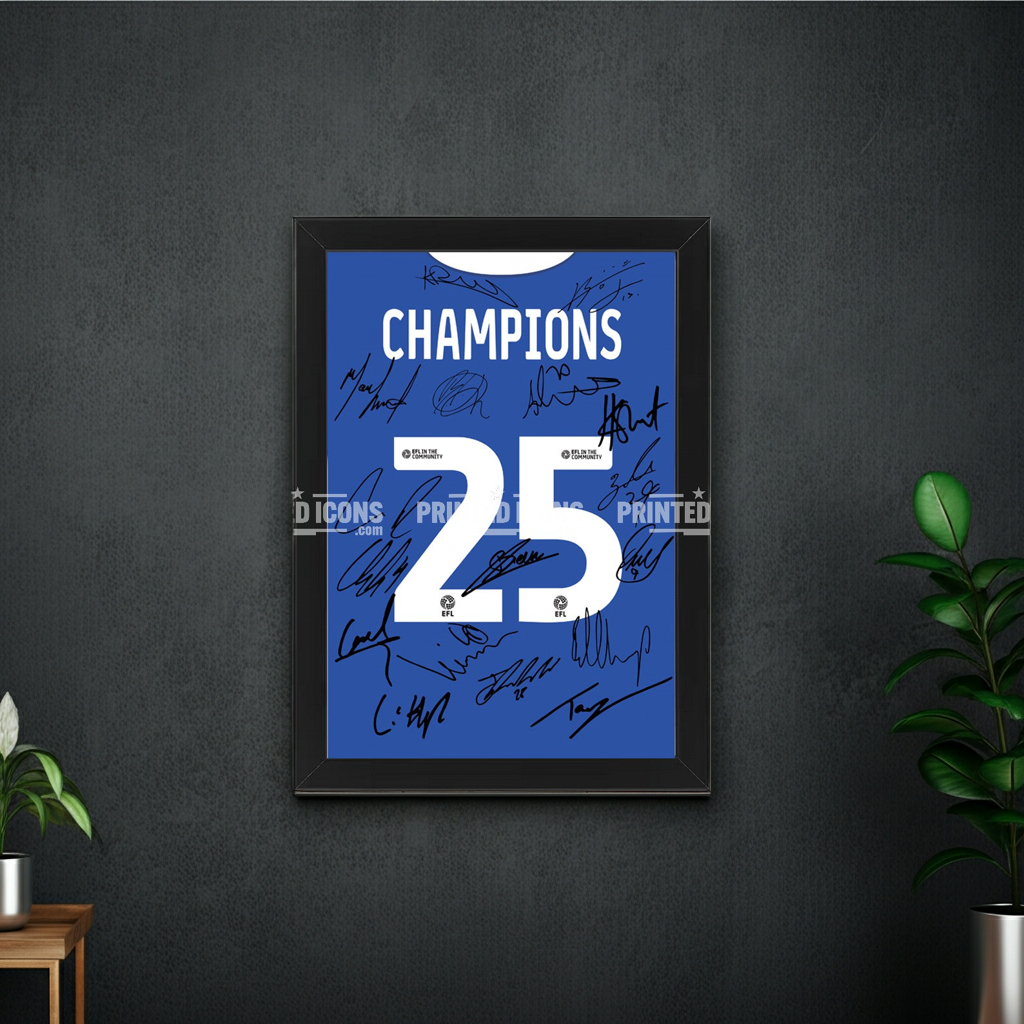 2025 Champions Birmingham City Multi Signed Print Photo Autograph